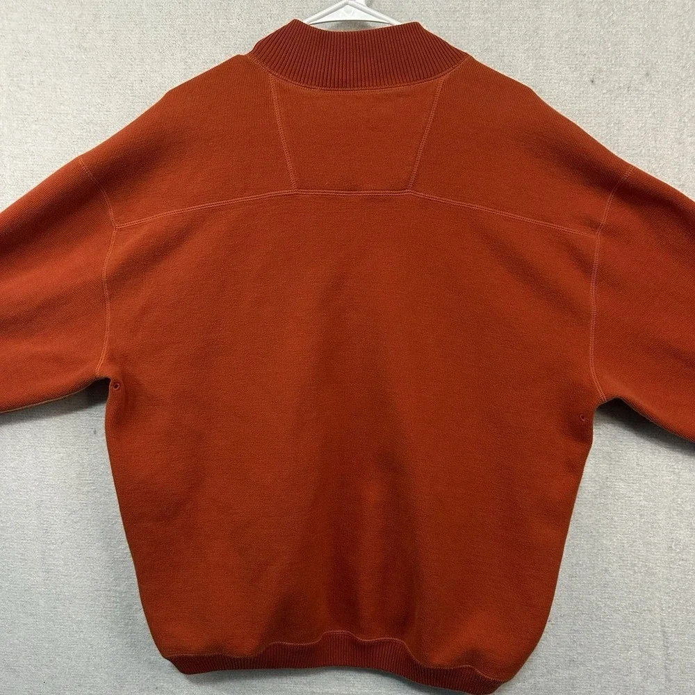 Tommy‎ Bahama 1/4 Zip Pullover Orange Rust Large/XLarge Sweatshirt Casual Top
